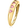 image:imageRossSimons 050 ct tw MultiGemstone Hearts Ring in 14kt Yellow GoldRhodolite Garnet