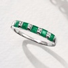 image:imageRossSimons 070 ct tw Emerald Ring With Diamonds in Sterling SilverEmerald