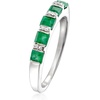 image:imageRossSimons 070 ct tw Emerald Ring With Diamonds in Sterling SilverEmerald