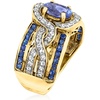 image:imageRossSimons 080 Carat Tanzanite Ring With 60 ct tw Sapphires and 30 ct tw White Zircons in 18kt Gold Over SterlingSapphire