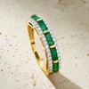 image:imageRossSimons 080 ct tw Emerald and 41 ct tw Diamond Ring in 14kt Yellow GoldEmerald