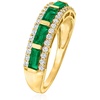 image:imageRossSimons 080 ct tw Emerald and 41 ct tw Diamond Ring in 14kt Yellow GoldEmerald