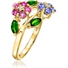 image:imageRossSimons 093 ct tw MultiGemstone Flower Ring in 18kt Gold Over SterlingDiopside