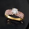 image:imageRossSimons 100 Carat LabGrown Diamond Ring With 100 ct tw Pink Sapphires in 14kt Yellow GoldDiamond