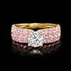 image:imageRossSimons 100 Carat LabGrown Diamond Ring With 100 ct tw Pink Sapphires in 14kt Yellow GoldDiamond