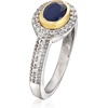 image:imageRossSimons 100 Carat Sapphire and 50 ct tw White Zircon Ring in Sterling Silver With 14kt Yellow GoldSapphire