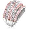 image:imageRossSimons 100 ct tw Pink Sapphire and 15 ct tw Diamond Highway Ring in 2Tone Sterling SilverNo Gemstone