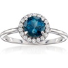 image:imageRossSimons 110 Carat London Blue Topaz and 50 ct tw White Topaz Jewelry Set Ring and Ring Guard in Sterling SilverTopaz