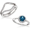 image:imageRossSimons 110 Carat London Blue Topaz and 50 ct tw White Topaz Jewelry Set Ring and Ring Guard in Sterling SilverTopaz