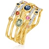 image:imageRossSimons 110 ct tw Multicolored Sapphire and 12 ct tw Diamond Ring in 14kt Yellow GoldSapphire