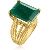 image:imageRossSimons 1250 Carat Emerald MultiRow Ring in 18kt Gold Over SterlingEmerald