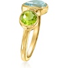 image:imageRossSimons 130 Carat Sky Blue Topaz and 60 Carat Peridot Toi Et Moi Ring in 18kt Gold Over SterlingPeridot