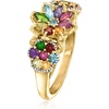 image:imageRossSimons 134 ct tw MultiGemstone Floral Ring in 18kt Gold Over SterlingAmethyst