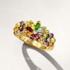 image:imageRossSimons 134 ct tw MultiGemstone Floral Ring in 18kt Gold Over SterlingAmethyst
