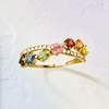 image:imageRossSimons 140 ct tw Multicolored Sapphire and 19 ct tw Diamond Crisscross Ring in 14kt Yellow GoldSapphire