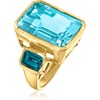 image:imageRossSimons 1400 Carat Blue Quartz and 220 ct tw London Blue Topaz 3Stone Ring in 18kt Gold Over SterlingQuartz