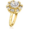 image:imageRossSimons 14kt Yellow GoldPlated Ring With 370 ct tw CzsCubic Zirconia