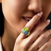 image:imageRossSimons 14kt Yellow GoldPlated Ring With Simulated Tonal Blue and Green GemstonesNo Gemstone