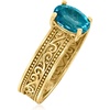 image:imageRossSimons 150 Carat London Blue Topaz Scrollwork Ring in 18kt Gold Over SterlingTopaz