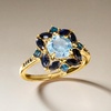 image:imageRossSimons 150 Carat Sky Blue Topaz 68 ct tw Sapphire and 30 ct tw London Blue Topaz Ring in 18kt Gold Over SterlingSapphire