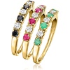 image:imageRossSimons 150 ct tw MultiGemstone Jewelry Set 3 Rings in 18kt Gold Over SterlingEmerald