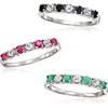 image:imageRossSimons 150 ct tw MultiGemstone Jewelry Set 3 Rings in Sterling SilverEmerald