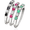 image:imageRossSimons 150 ct tw MultiGemstone Jewelry Set 3 Rings in Sterling SilverEmerald