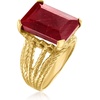 image:imageRossSimons 1500 Carat Ruby MultiRow Ring in 18kt Gold Over SterlingRuby