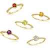 image:imageRossSimons 160 ct tw MultiGemstone Jewelry Set 5 Rings in 18kt Gold Over SterlingAmethyst