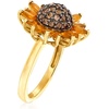 image:imageRossSimons 170 ct tw Citrine and 80 ct tw Smoky Quartz Sunflower Ring in 18kt Gold Over SterlingCitrine