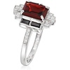 image:imageRossSimons 180 Carat Garnet and 20 ct tw Black Spinel Ring With 10 ct tw White Topaz in Sterling SilverGarnet