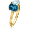image:imageRossSimons 180 Carat London Blue Topaz and 60 Carat Aquamarine Toi Et Moi Ring in 18kt Gold Over SterlingAquamarine