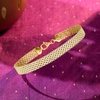 image:imageRossSimons 18kt Gold Over Sterling BismarkLink Braceletno gemstone