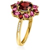 image:imageRossSimons 190 ct tw Garnet and 80 ct tw Rhodolite Garnet Ring With 10 ct tw White Topaz in 18kt Gold Over SterlingGarnet