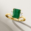 image:imageRossSimons 200 Carat Emerald and 30 ct tw White Topaz Ring in 18kt Gold Over SterlingEmerald
