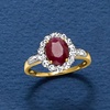 image:imageRossSimons 200 Carat Ruby and 64 ct tw Diamond Ring in 18kt Yellow GoldRuby