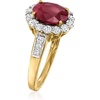 image:imageRossSimons 200 Carat Ruby and 64 ct tw Diamond Ring in 18kt Yellow GoldRuby