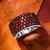 image:imageRossSimons 226 ct tw Garnet MultiRow Ring in Sterling SilverGarnet