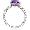 image:imageRossSimons 230 Carat Amethyst 3Row Ring With White Topaz in Sterling SilverAmethyst
