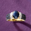 image:imageRossSimons 260 ct tw Sapphire Ring With Diamonds in 14kt Yellow GoldSapphire
