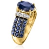 image:imageRossSimons 260 ct tw Sapphire Ring With Diamonds in 14kt Yellow GoldSapphire