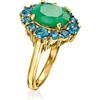 image:imageRossSimons 280 Carat Emerald and 140 ct tw London Blue Topaz Ring in 18kt Gold Over SterlingEmerald