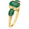 image:imageRossSimons 280 ct tw Emerald 3Stone Ring in 18kt Gold Over SterlingEmerald