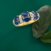 image:imageRossSimons 280 ct tw Sapphire Ring With Diamonds in 14kt Yellow GoldSapphire
