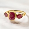 image:imageRossSimons 330 ct tw Ruby 3Stone Ring in 18kt Gold Over SterlingRuby