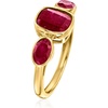 image:imageRossSimons 330 ct tw Ruby 3Stone Ring in 18kt Gold Over SterlingRuby