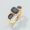 image:imageRossSimons 330 ct tw Sapphire 3Stone Ring in 18kt Gold Over SterlingSapphire