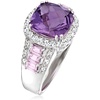 image:imageRossSimons 360 ct tw Amethyst and 30 ct tw White Topaz Ring With Diamonds in Sterling SilverAmethyst