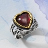 image:imageRossSimons 400 Carat Garnet Heart Ring in Sterling Silver and 14kt Yellow GoldGarnet