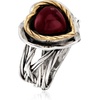 image:imageRossSimons 400 Carat Garnet Heart Ring in Sterling Silver and 14kt Yellow GoldGarnet